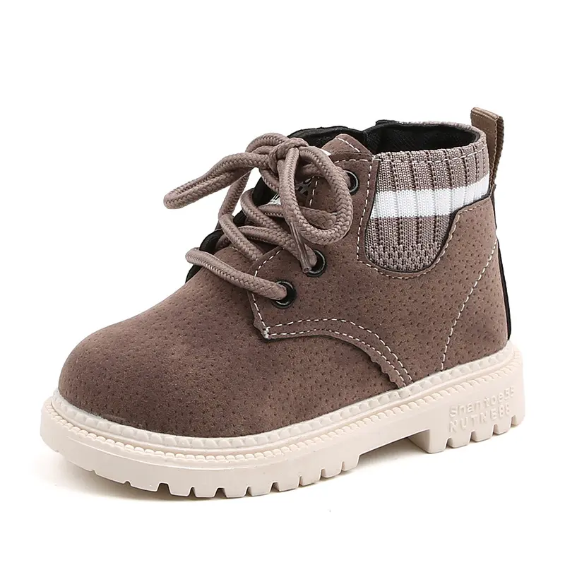 Children Ankle Boots Retro Soft Bottom for Kids Snow Boots Non-slip 2025 Autumn Winter New Boys Girls Short Boots Round Toes