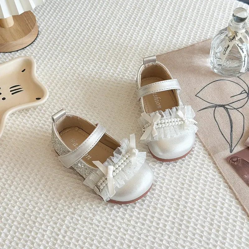 2025 Children Leather Shoes for Girls Spring Autumn New Fashion Korean Style Soft Bottom Anti-slippery Versatile Princess Shoes