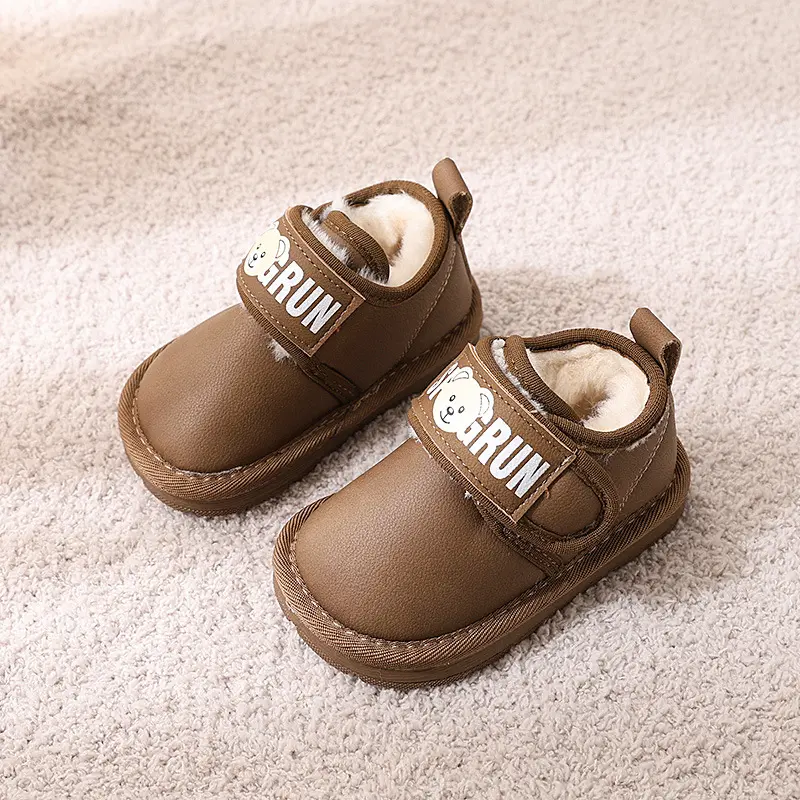 Children Snow Boots Boy Winter Shoes Thicken Warm Kids Cotton Shoes Non-slip Causal Girls Fashion Short Boots Soft Bottom Plush