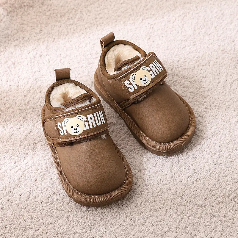 Children Snow Boots Boy Winter Shoes Thicken Warm Kids Cotton Shoes Non-slip Causal Girls Fashion Short Boots Soft Bottom Plush
