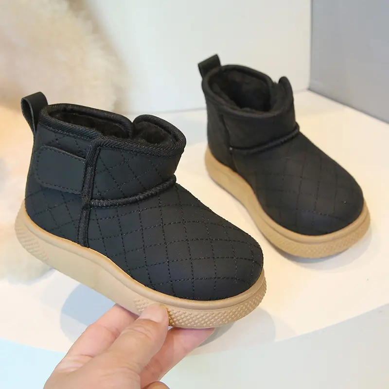 Children's Snow Boot Winter New Kids Boots for Girl Causal Simple Thermal Warm Toddler Boys Fashion Ankle Cotton Boots Non-slip