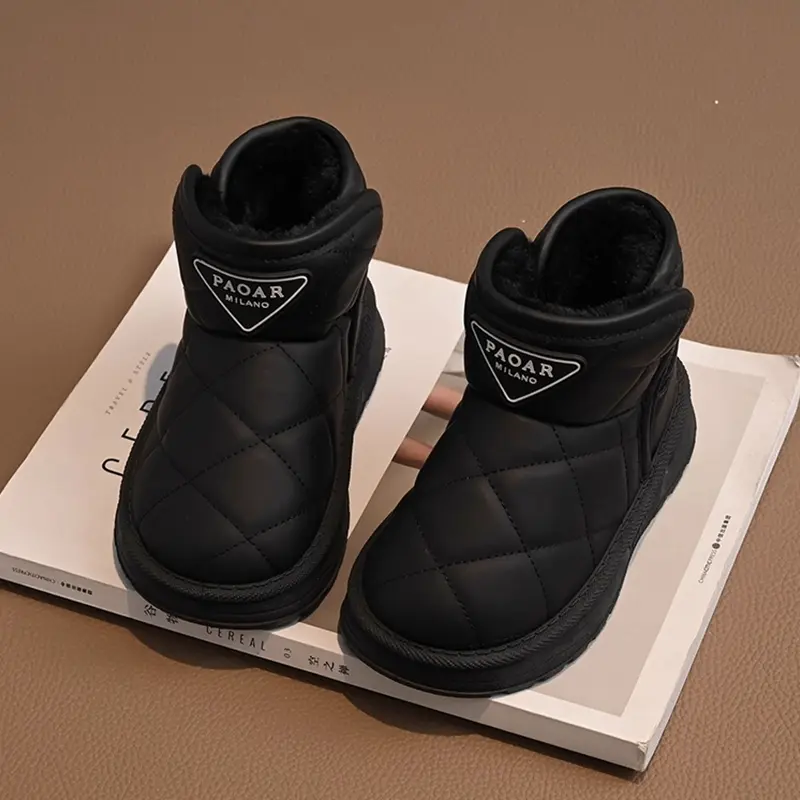 2025 Children Cotton Boots for Girls Winter New Fashion Korean Style Soft Bottom Anti-slippery Versatile Keep Warm Snow Boots