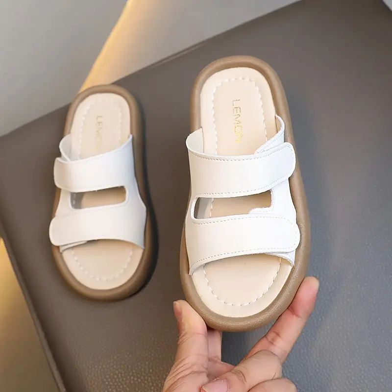 Children Slippers Simple Kids Summer Beach Shoes Boys Girls Casual Outdoor Indoor Slippers Open Toe Soft Sole 2024 New