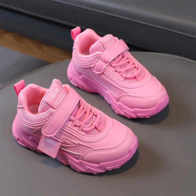 Fashion Kids Sports Shoes for Boys Girls Breathable Air Mesh Hook & Loop 2024 Hot Spring Autumn Children Running Casual Sneakers