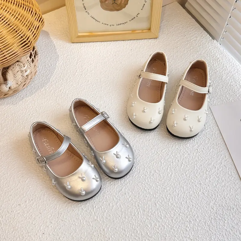 2025 Children Leather Shoes for Girls Autumn New Fashion Korean Style Soft Bottom Anti-slippery Versatile Princess Dress Shoes