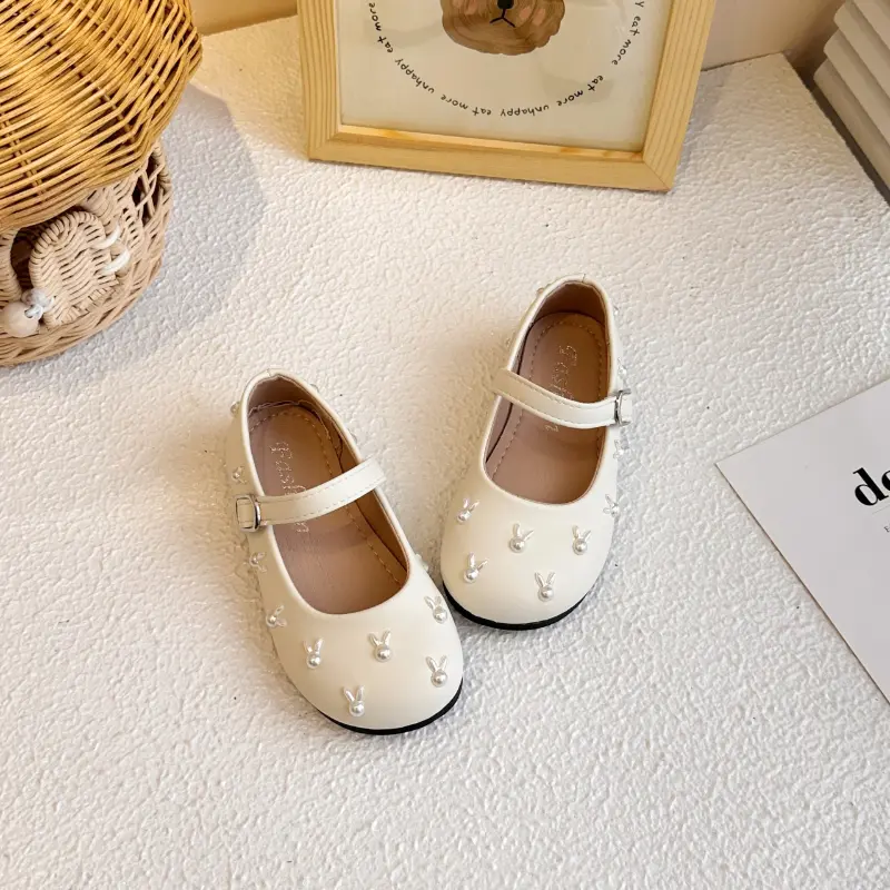 2025 Children Leather Shoes for Girls Autumn New Fashion Korean Style Soft Bottom Anti-slippery Versatile Princess Dress Shoes