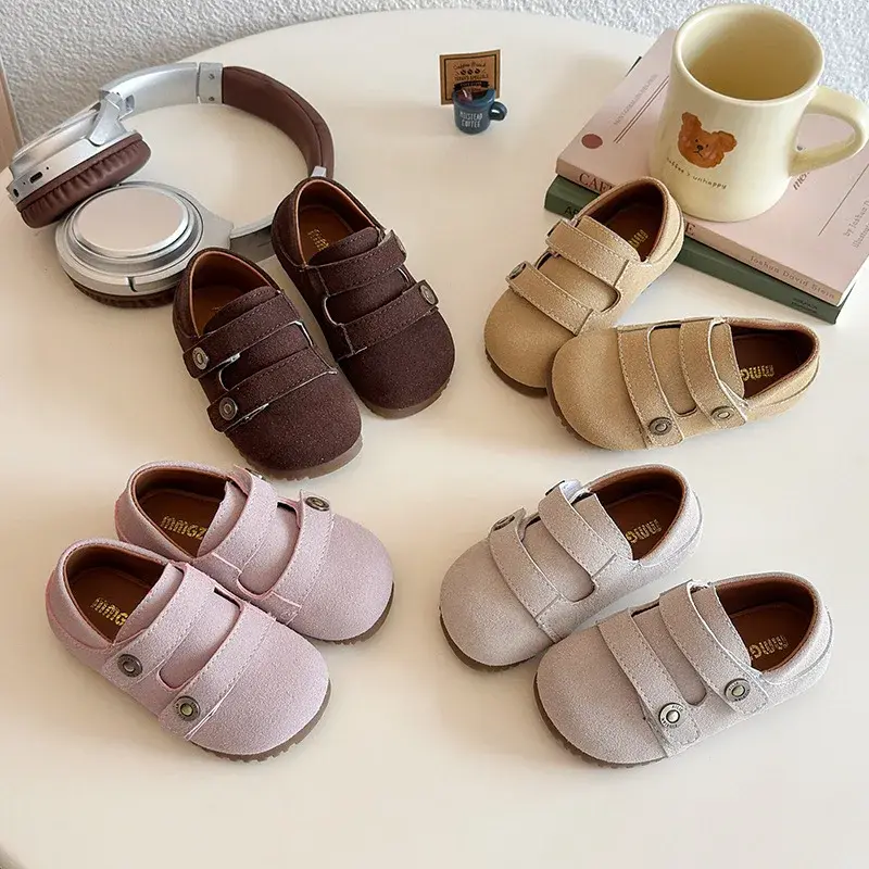 2025 Children Casual Shoes for Girls Boys Spring Autumn New Fashion Korean Style Soft Sole Anti-slippery Versatile Leather Shoes