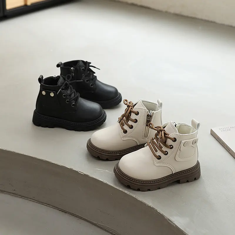 Spring Autumn Fashion Girls Ankle Boots Platform Children's Boot for Boy Round-toe Non-slip Versatile Kids Causal Short Boots