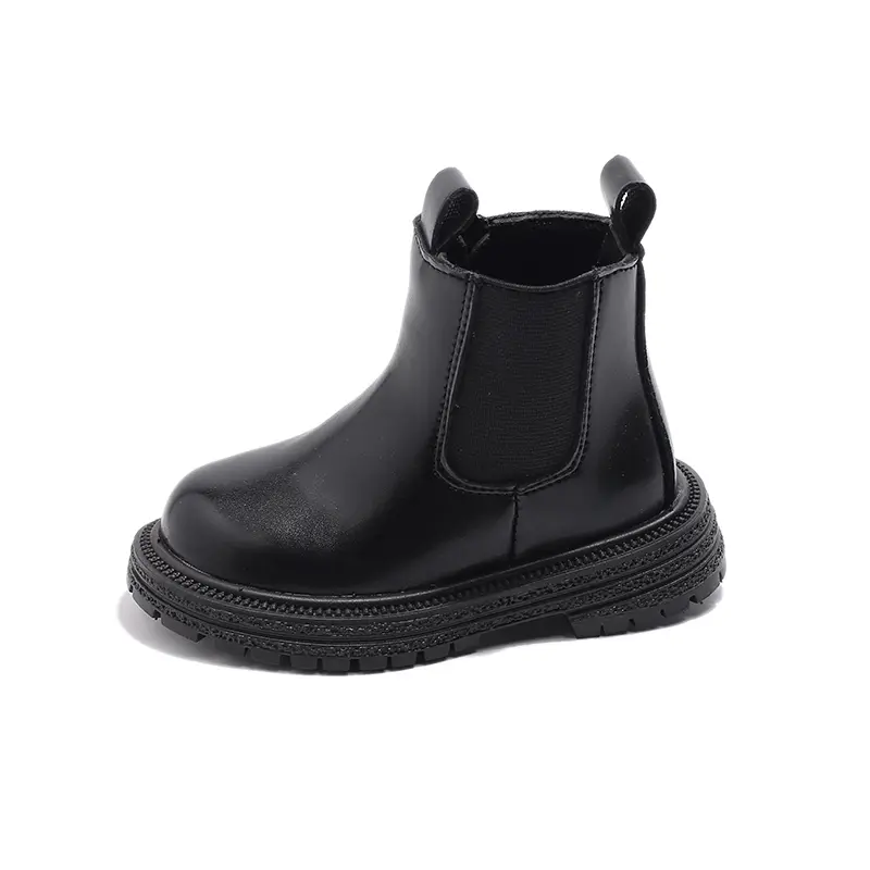 Kids Chelsea Boots Classic for Boys Girls Toddlers Children Fashion Rubber Boots Ankle High with Zipper Non-slip Autumn Winter