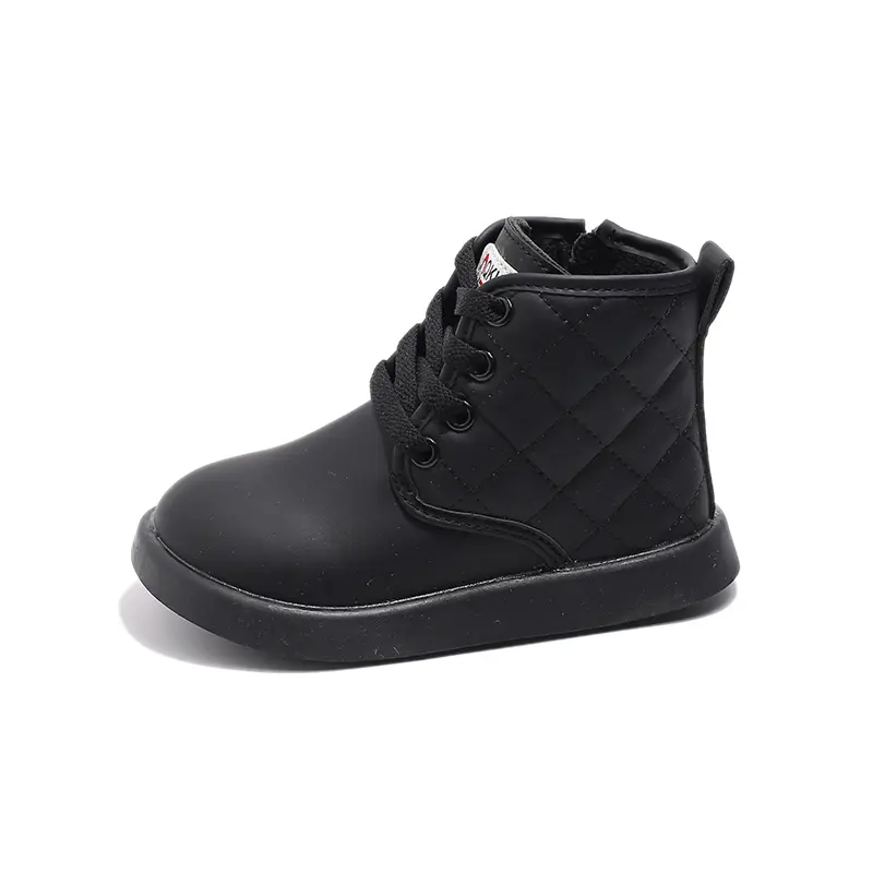 Girl Winter Boots Thick Bottom Causal Warm Plush Kid's Shoes Solid Color Children Cotton Boots Versatile New Fashion Ankle Boots