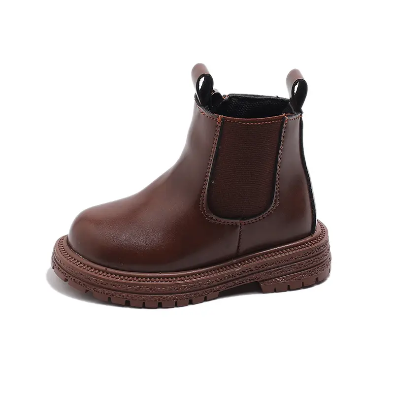 Kids Chelsea Boots Classic for Boys Girls Toddlers Children Fashion Rubber Boots Ankle High with Zipper Non-slip Autumn Winter