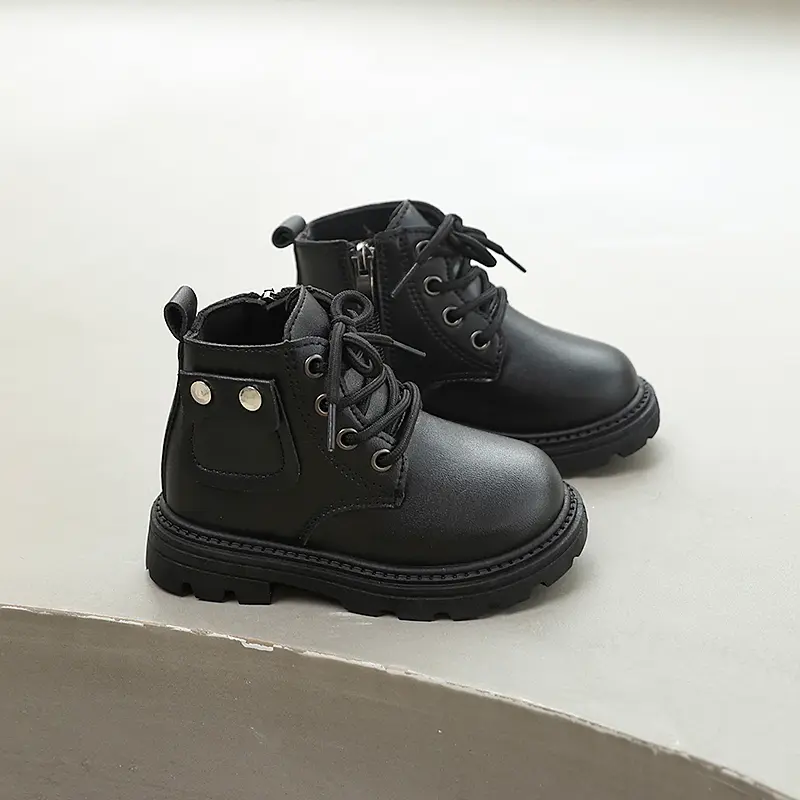 Spring Autumn Fashion Girls Ankle Boots Platform Children's Boot for Boy Round-toe Non-slip Versatile Kids Causal Short Boots