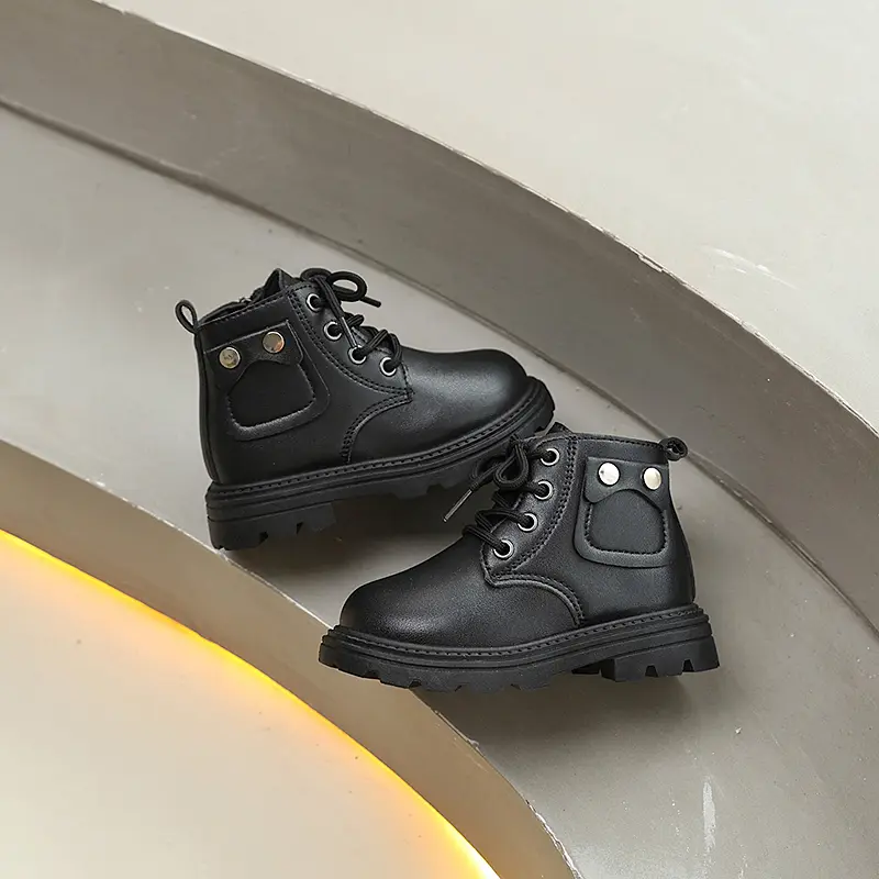 Spring Autumn Fashion Girls Ankle Boots Platform Children's Boot for Boy Round-toe Non-slip Versatile Kids Causal Short Boots