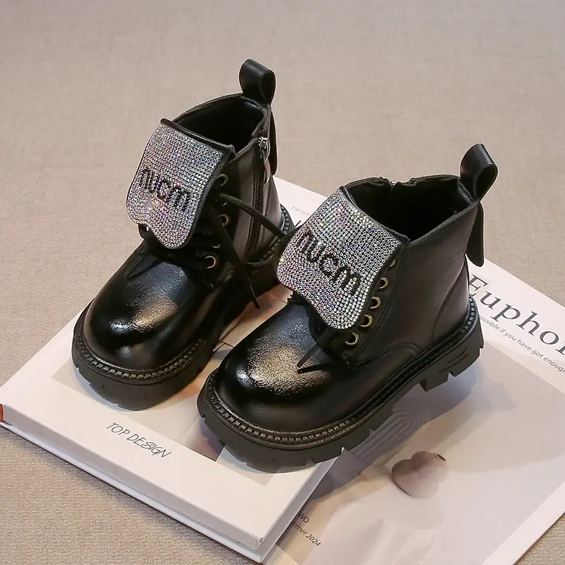 2025 Children Short Boots for Girls Autumn Winter New Fashion Korean Style Soft Bottom Anti-slippery Versatile Princess Shoes