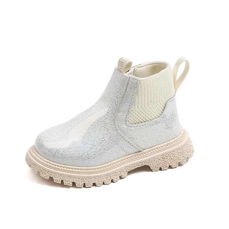 Kids Ankle Boots Fashion for Girls Princess Boots Versatile Side Zipper 2025 Autumn New Children Leather Boots Soft Bottom