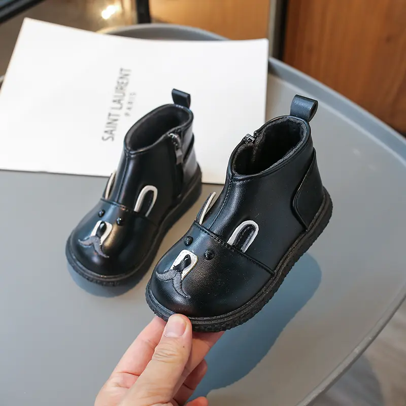 Children's Boots for Girls Winter Cute Cartoon Toddlers Boys Snow Boots Fashion Warm Versatile Kids Causal Ankle Cotton Boots