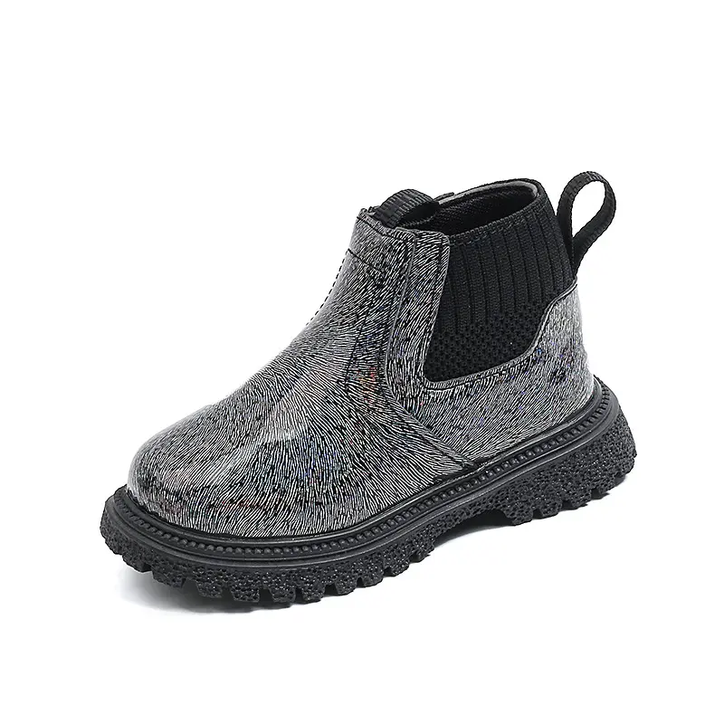 Kids Ankle Boots Fashion for Girls Princess Boots Versatile Side Zipper 2025 Autumn New Children Leather Boots Soft Bottom