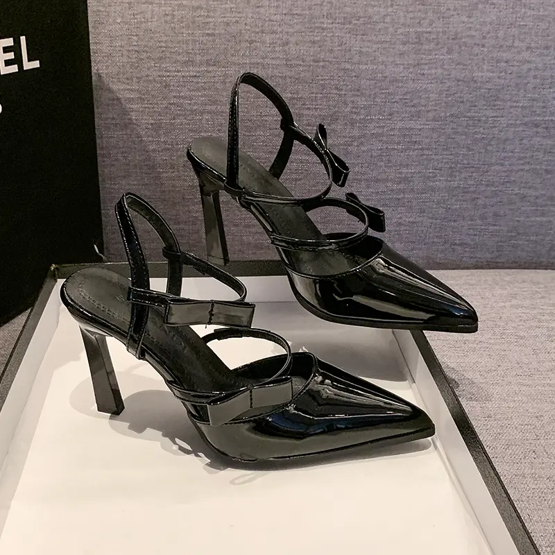 Elegant Spring Summer Women High Heels Sandals Fashion Double Bowknot Ladies Shoes Chic Solid Color Women Wedding Party Sandals