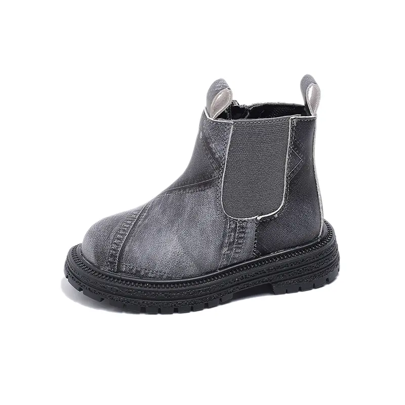 Little Kids Fashion Boots 2024 Autumn Winter Brand New Boys Girls Ankle Boots Zipper Toddlers Children Chelsea Boots Anti-skid