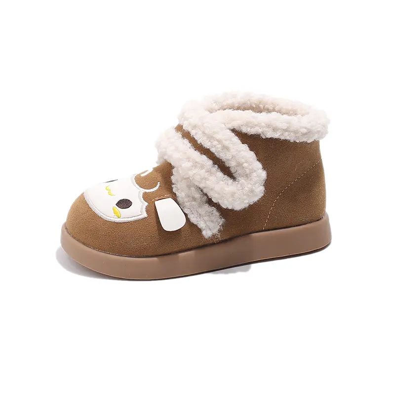 Cute Sheep Girl Winter Boots New Trend Children's Snow Boot Warm Versatile Kids Causal Fashion Boys Ankle Cotton Boots Round-toe