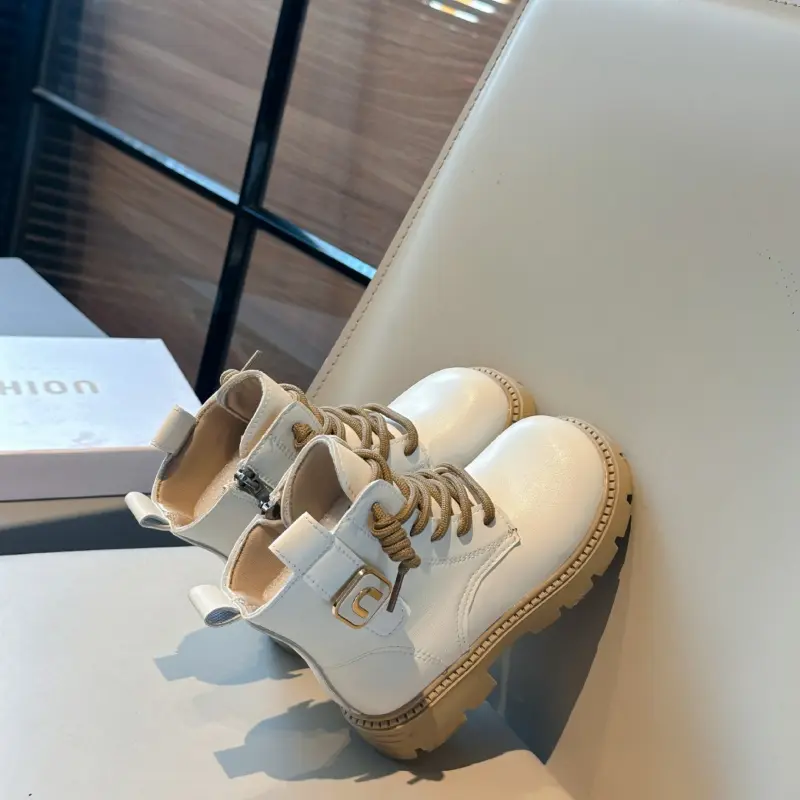 2025 Children Casual Boots for Girls Autumn New Fashion Korean Style Soft Bottom Anti-slippery Versatile Catwalk Princess Shoes