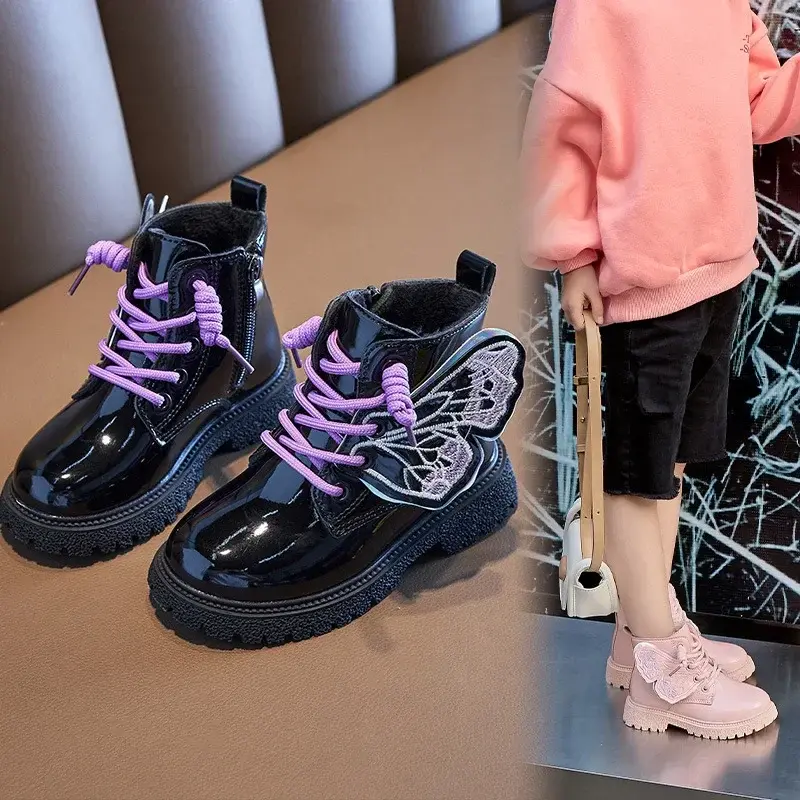 2024 Children Short Boots for Girls Winter New Fashion Korean Style Soft Bottom Anti-slippery Keep Warm Casual Versatile Shoes