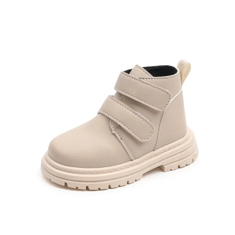 Children Leather Boots British Style Kids Short Boots Soft Bottom 2025 Autumn New Boys Girls Ankle Boots Soild Color Versatile
