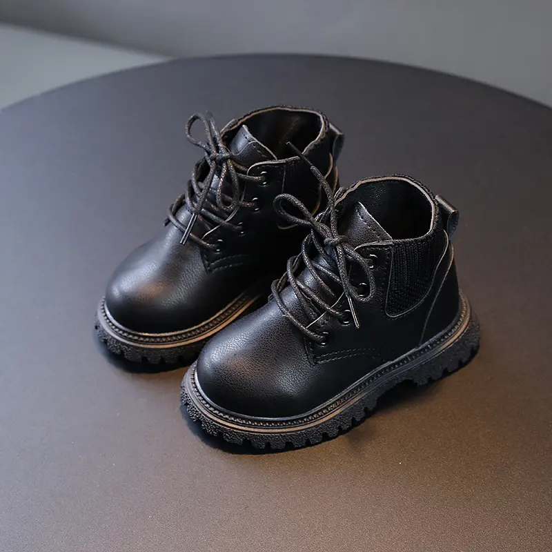 Kids Boots Children Ankle Boots Fashion Classic Rubber Boots for Toddlers Boys Girls Little Boy Short Shoes PU Leather 21-30 New