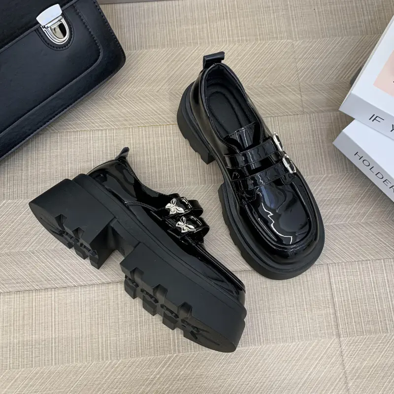 Elegant Women's Loafers New Spring Autumn Ladies Shoe Lolita Style Versatile Mary Jane Shoes School Causal Black Shoes for Women