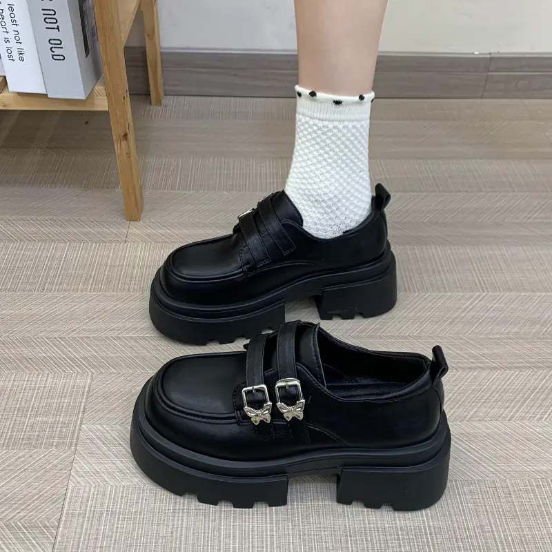 Elegant Women's Loafers New Spring Autumn Ladies Shoe Lolita Style Versatile Mary Jane Shoes School Causal Black Shoes for Women