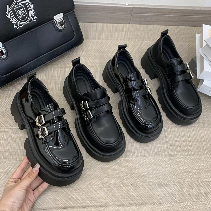Elegant Women's Loafers New Spring Autumn Ladies Shoe Lolita Style Versatile Mary Jane Shoes School Causal Black Shoes for Women