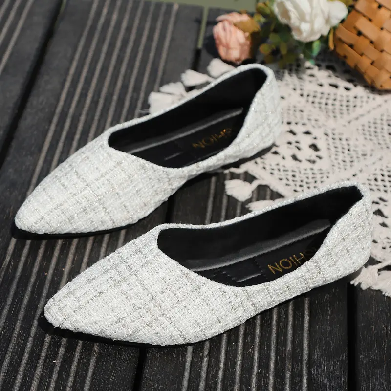 Spring Autumn New Elegant Women's Loafers Shallow Non-slip Ladies Shoe for Wedding Party Fashion Women Causal Ballet Flat Shoes