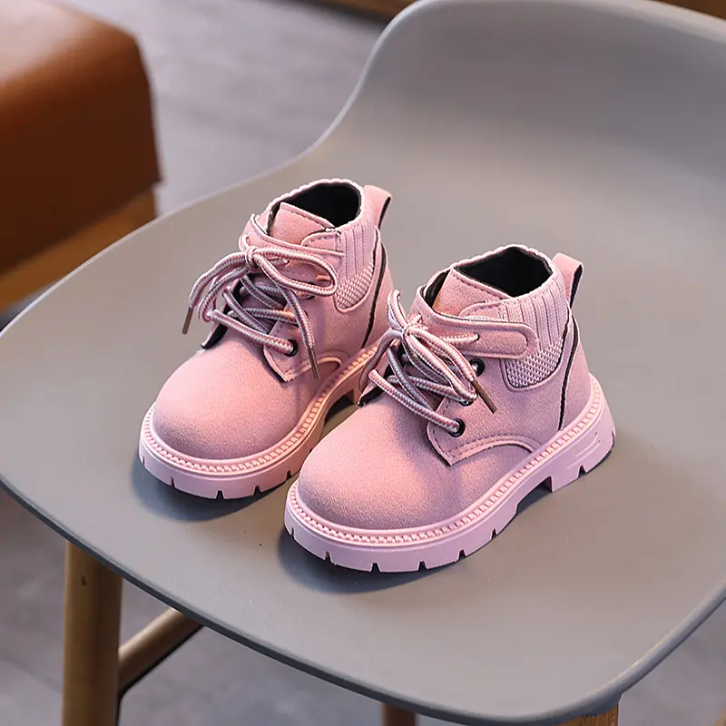 Spring Autumn Children's Ankle Boots Trend Classic Girls Fashion Causal Short Boots Versatile Round-toe Kids Boys Leather Boots