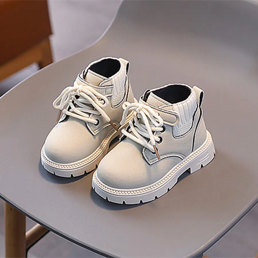 Spring Autumn Children's Ankle Boots Trend Classic Girls Fashion Causal Short Boots Versatile Round-toe Kids Boys Leather Boots