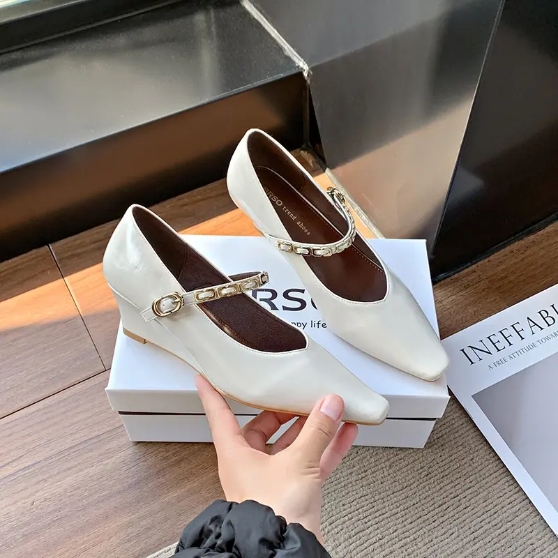 2025 Woman Elegant High-heels Spring New Fashion French Style Soft Bottom Anti-slippery Versatile Chic Wedding Princess Shoes