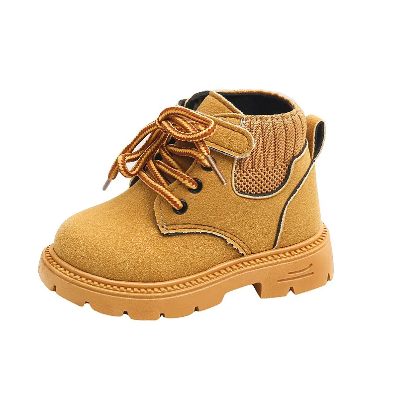 Spring Autumn Children's Ankle Boots Trend Classic Girls Fashion Causal Short Boots Versatile Round-toe Kids Boys Leather Boots