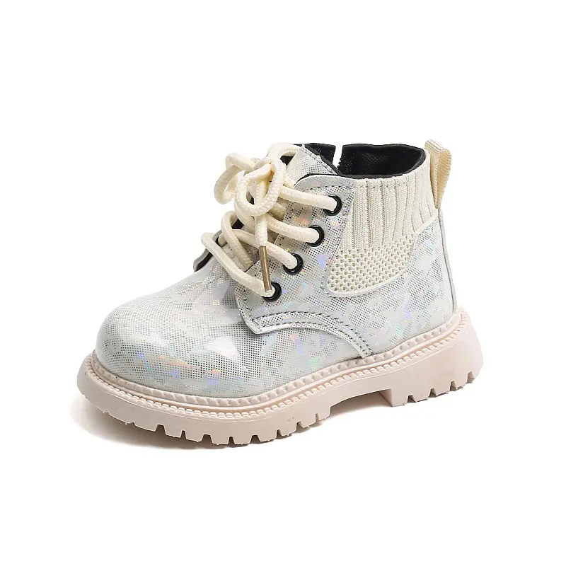 Children Fashion Boots Round Toes Side Zipper Kids Short Boots Side Zipper 2025 Autumn New Girls Ankle Boots Sweet Versatile
