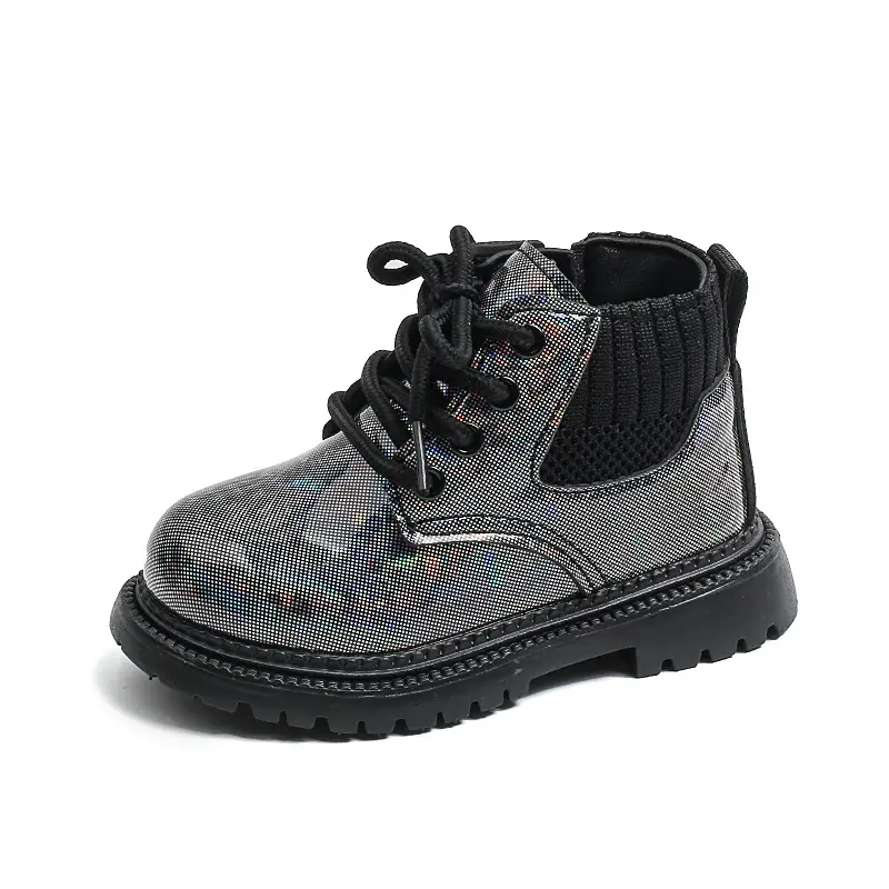 Children Fashion Boots Round Toes Side Zipper Kids Short Boots Side Zipper 2025 Autumn New Girls Ankle Boots Sweet Versatile
