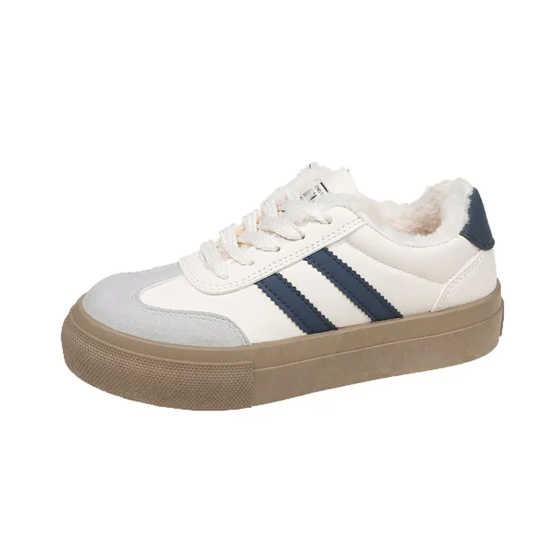 2024 Winter New Lady Fashionable Casual Shoes Korean Style Soft Sole Thermal Non-slip Versatile Women Retro Running Gump Shoes