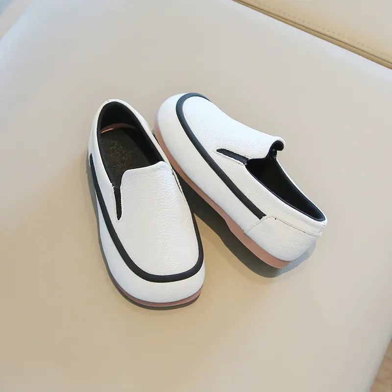 Slip on Loafers Shoes for Kids Boy Spring Fall Low-top PU Leather Wear-resistant Comfortable Versatile Casual Shoes Child I03157