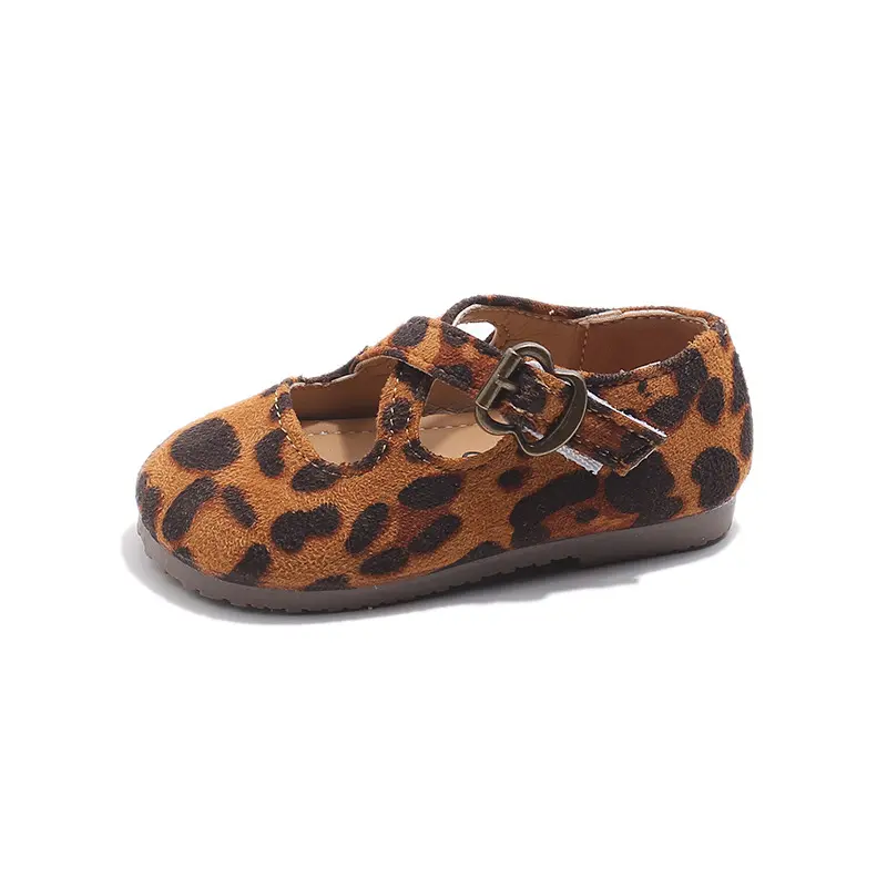 Beauty Suede Leather Kid's Casual Shoes Soft Cross-tied Strape Princess Shoes for Spring Autumn Comfort Girls Shoes Child I03213