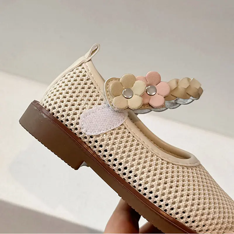 Summer Girl's Sneakers High Quality Breathable Casual Shoes Sandals Outdoor Non-Slip Girl Weave Strape Children Footwear I06173