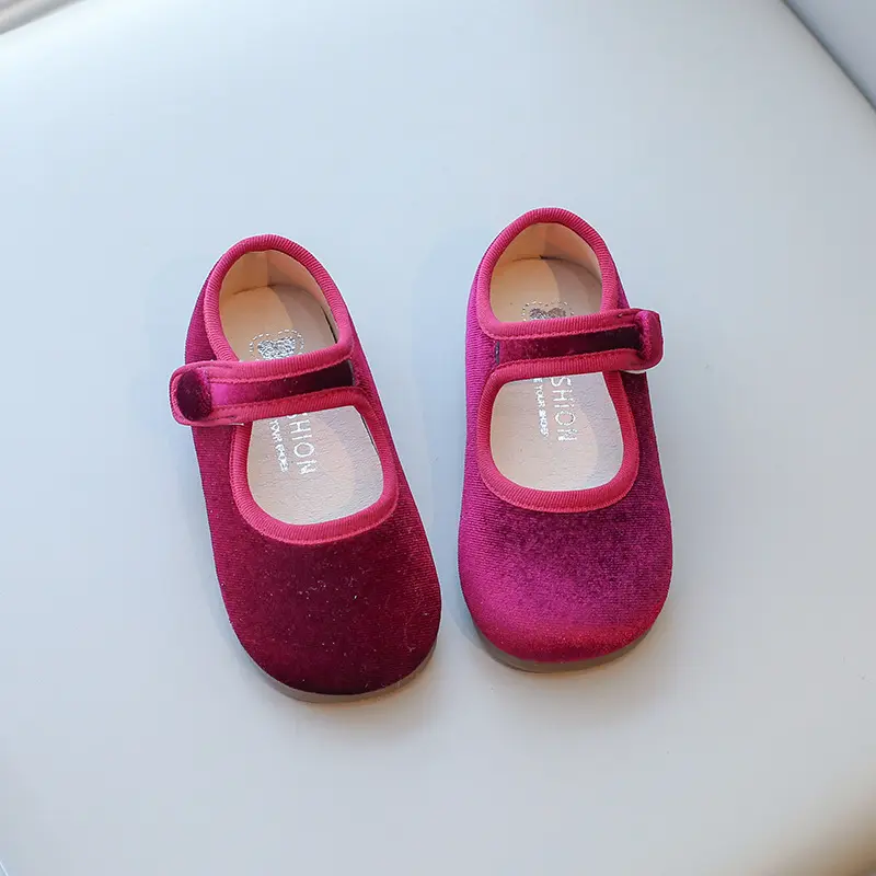 New Kids Leather Shoe Solid Color Versatile Princess Childrens Flats Fashion Causal Black School Girl Shoes Spring Autumn H04031