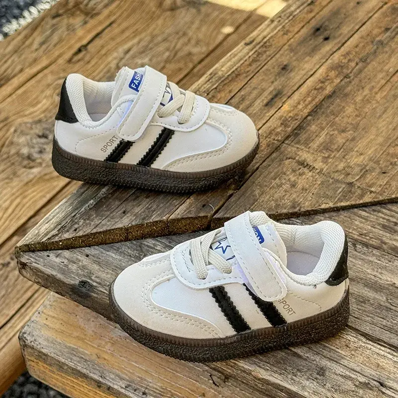 Toddler Baby Kids Fashion Design Walking Shoes Sneakers Stripes Non-slip Casual Shoes Boys Girls Breathable Outdoor Shoes H08092