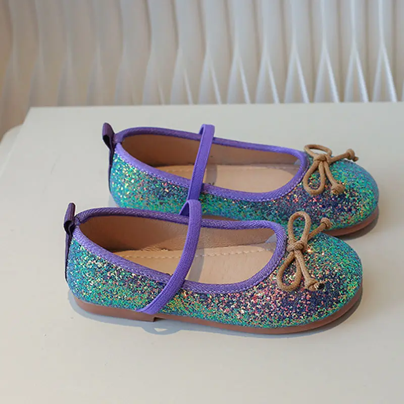 Glitter Little Mermaid Princess Shoes for Girls Stylish Evening Dress Shoes Girl Bling Birthday Wedding Party Shoes Kids H03251