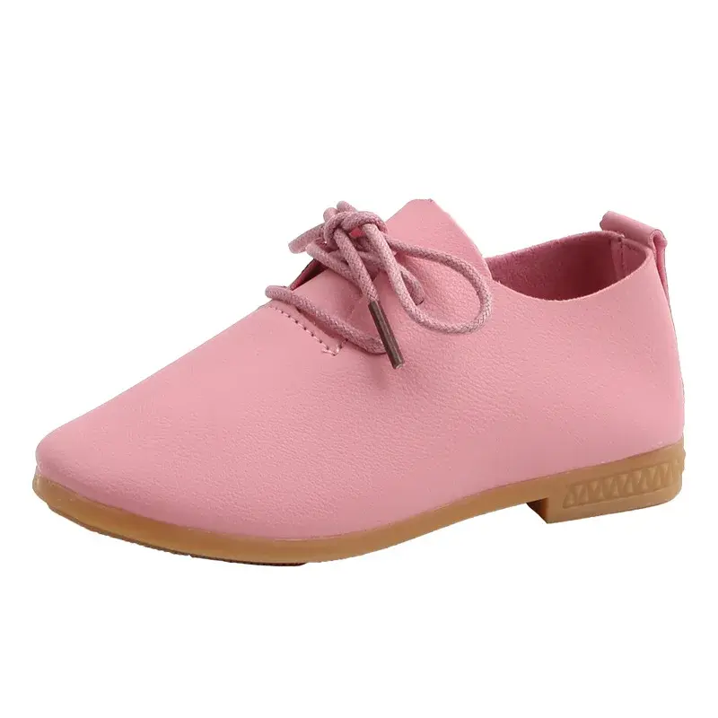 Nice Toddler Little Girl PU Leather Shoes Formal Boys School Shoes Student Lace Up Evening Party Dresses for Kids Baby H04183