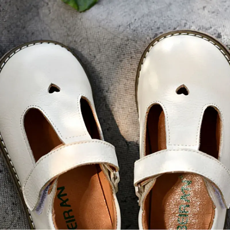 Formal Girls Dress Shoes for Holiday Party Baby Girl Shoes Low Heels Kids Genuine Leather Shoes Heart-shape Child Sneaker H06192