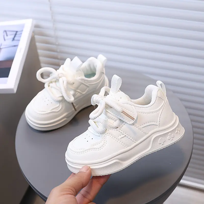 Children's Sneakers Kids Fashion Design White Non-slip Casual Shoes Boys Girls Breathable Sneakers Toddlers Outdoor Shoes I01123