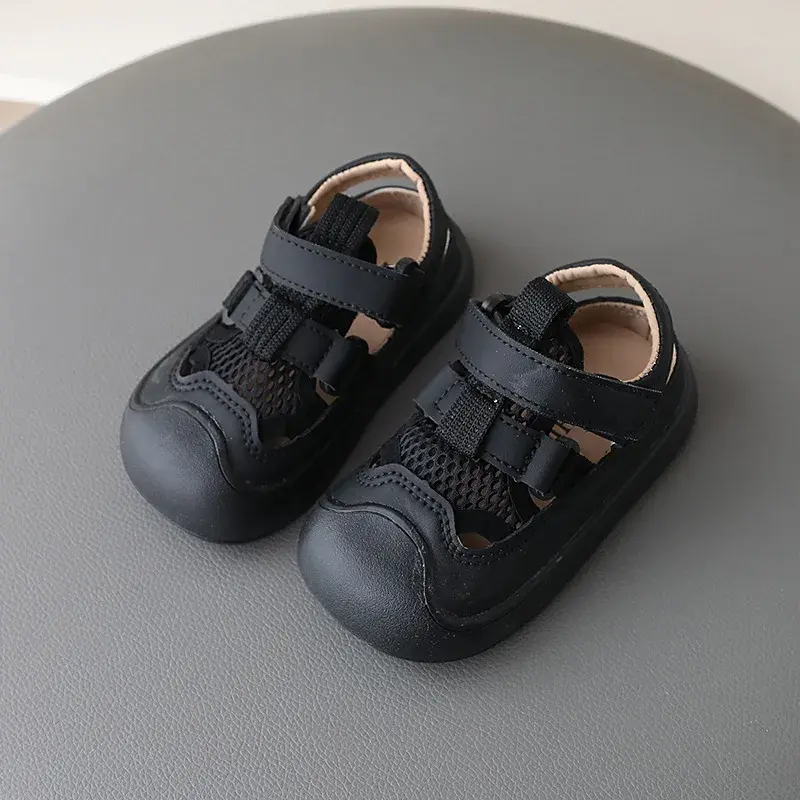 Children Summer Shoes Kids Sandals Breathable Boys Sneakers Outdoor Protecting Toes Beach Water Shoes Girl Clog Shoes New I03161