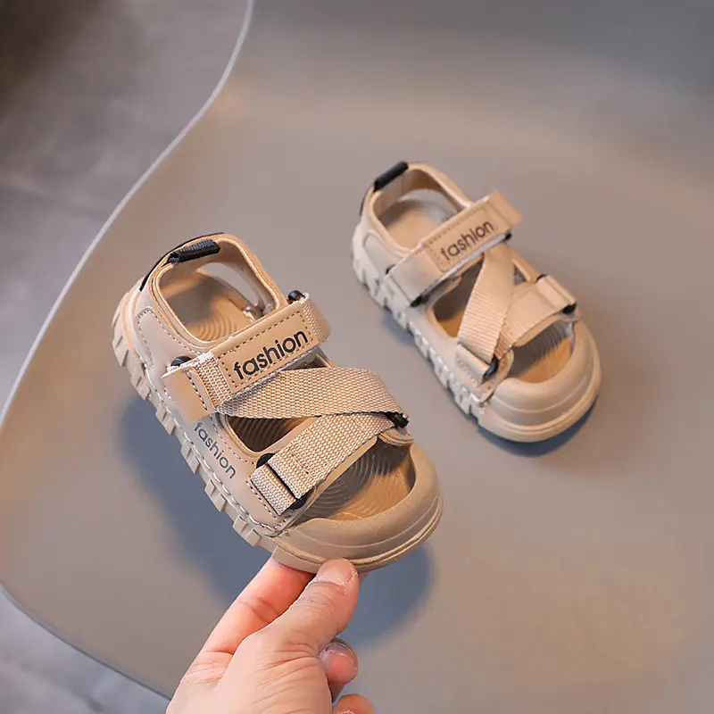 Summer Boy's Sandals Breathable Canvas Outdoor Sandals Nylon Strap Decos Baby Boy Casual Shoes Child Students Beach Shoes H04172